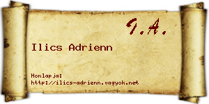 Ilics Adrienn névjegykártya